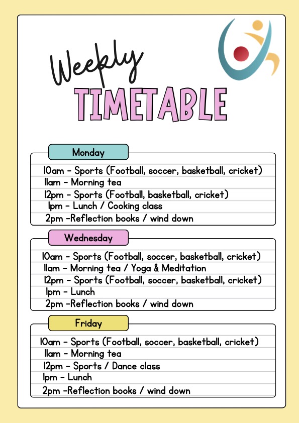 Active Inclusive - Timetable